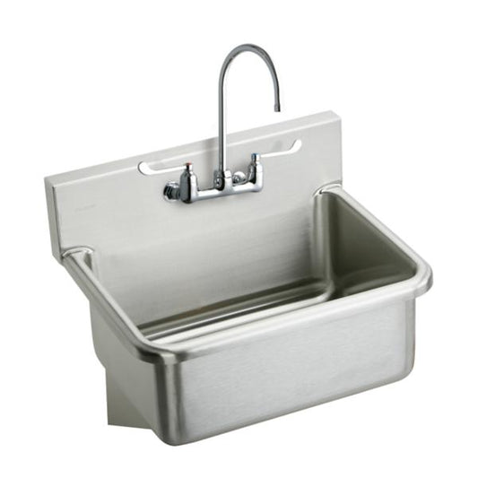 Elkay EWS2520W6C Stainless Steel 25" x 19.5" x 10-1/2" Wall Hung Single Bowl Hand Wash Sink Kit