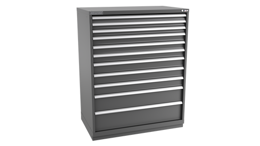 Champion Tool Storage EWS2700-1101-ILC-FTB-DG 11-Drawer Shallow Depth Modular Cabinet EWS1101 | 47"W x 59-1/2"H x 22-1/2"D, Dark Gray