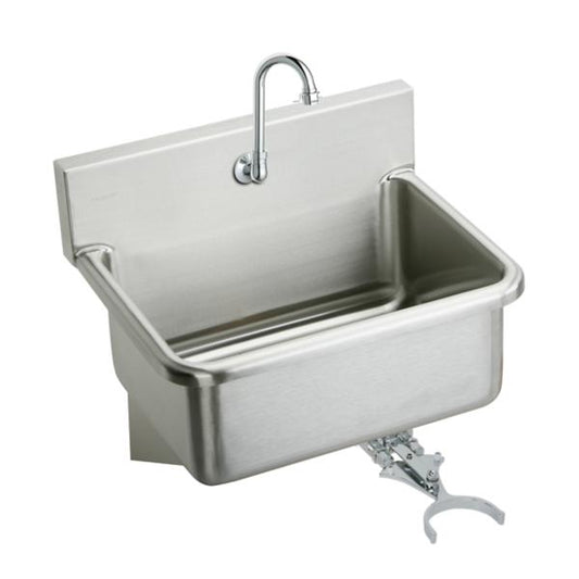 Elkay EWS3120KC Stainless Steel 31" x 19.5" x 10-1/2" Wall Hung Single Bowl Hand Wash Sink Kit