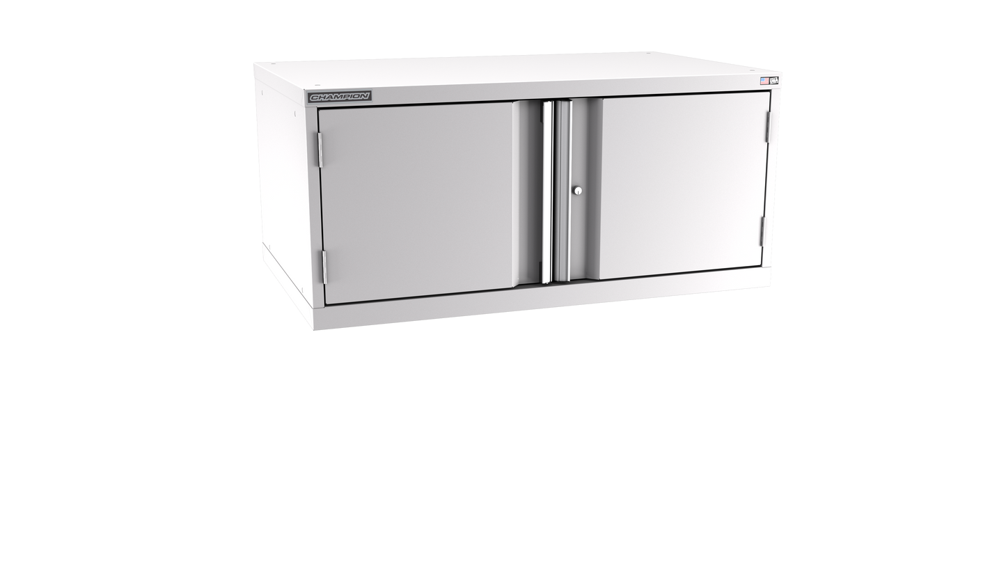 Champion Tool Storage EWS900-2FDIL-LG 2-Door Shallow Depth Modular Cabinet EWS900 | 47"W x 21-5/8"H x 22-1/2"D, Light Gray