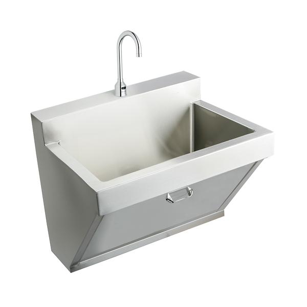 Elkay EWSF13026SACC Stainless Steel 30" x 23" x 26" Wall Hung Single Bowl Surgeon Scrub Sink Kit