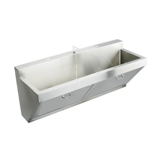 Elkay EWSF260262 Stainless Steel 60" x 23" x 26" Wall Hung Double Station Surgeon Scrub Sink Kit