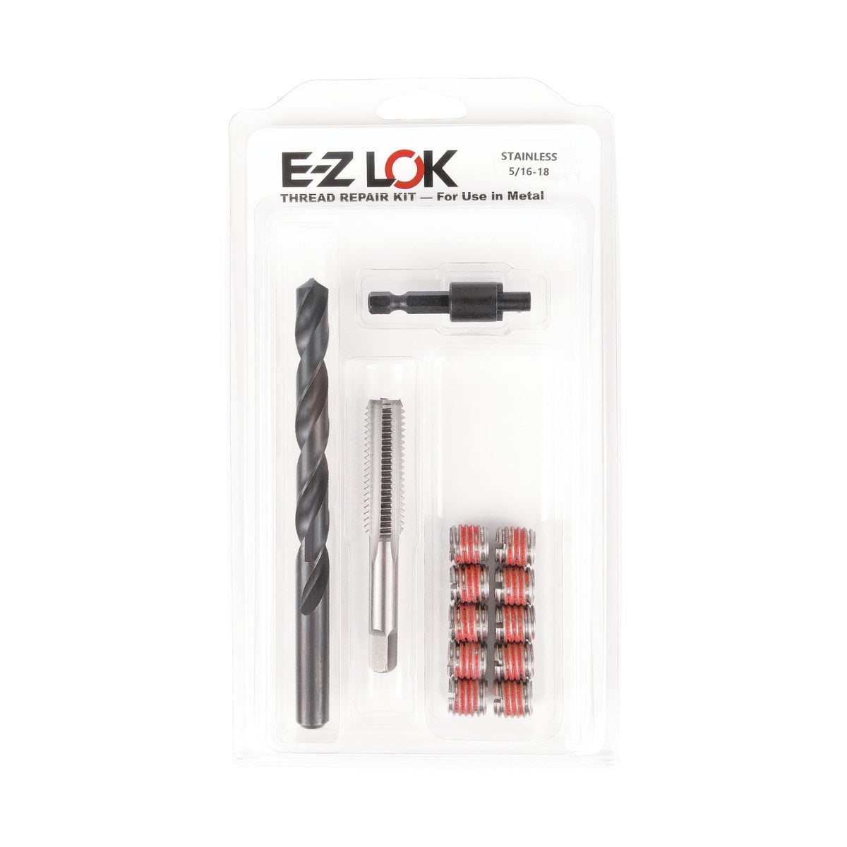 E-Z LOK™ Thread Repair Kit for Metal - Stainless Steel - Standard Wall - 5/16-18 x 1/2-13