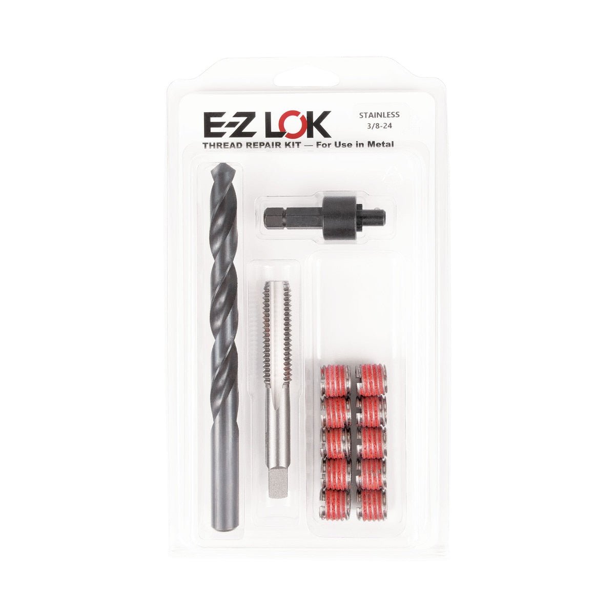 E-Z LOK™ Thread Repair Kit for Metal - Stainless Steel - Standard Wall - 3/8-24 x 9/16-12