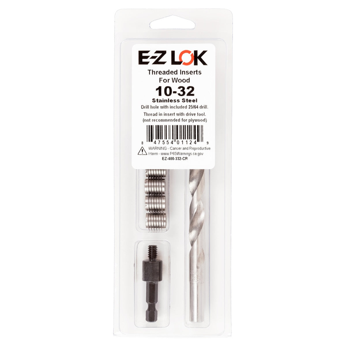 E-Z Knife™ Threaded Insert Installation Kit for Hard Wood - Stainless - 10-32