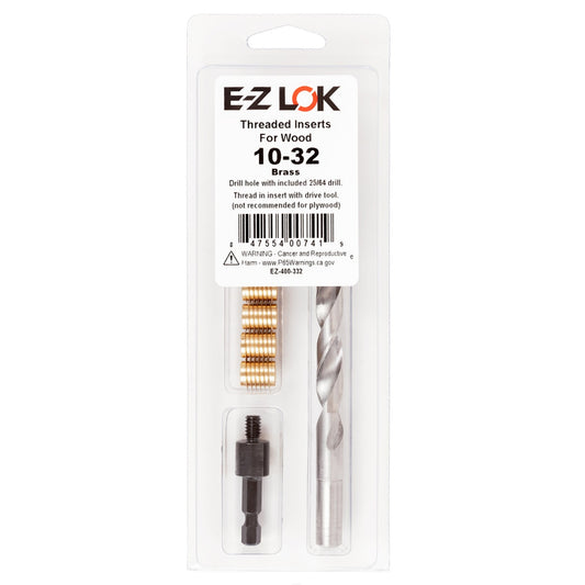 E-Z Knife™ Threaded Insert Installation Kit for Hard Wood - Brass - 10-32