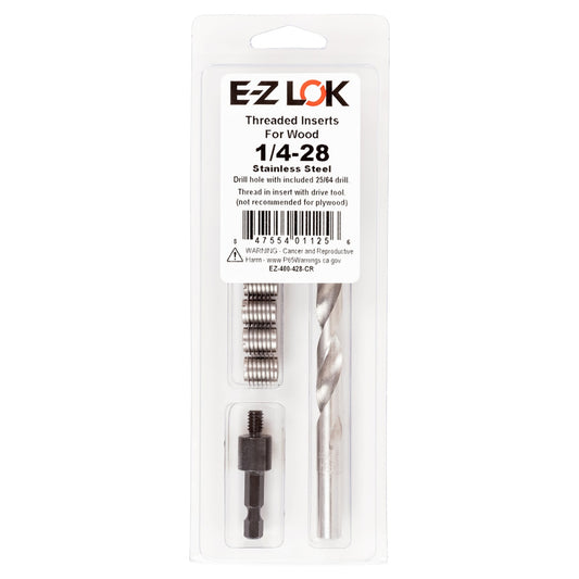 E-Z Knife™ Threaded Insert Installation Kit for Hard Wood - Stainless - 1/4-28