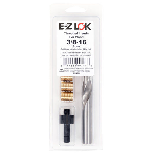 E-Z Knife™ Threaded Insert Installation Kit for Hard Wood - Brass - 5/16-18