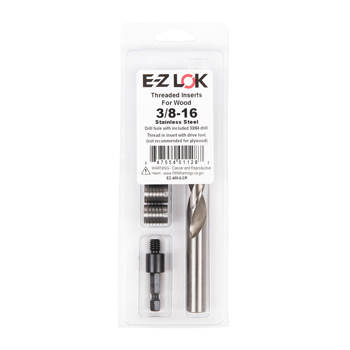 E-Z Knife™ Threaded Insert Installation Kit for Hard Wood - Stainless - 3/8-16