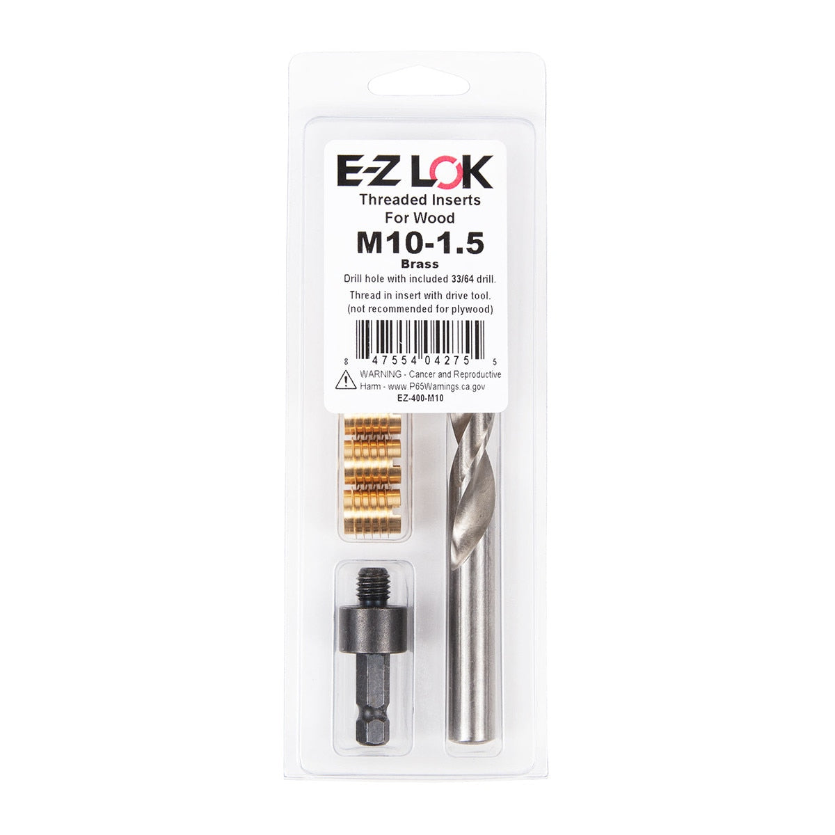 E-Z Knife™ Threaded Insert Installation Kit for Hard Wood - Brass - M10-1.5