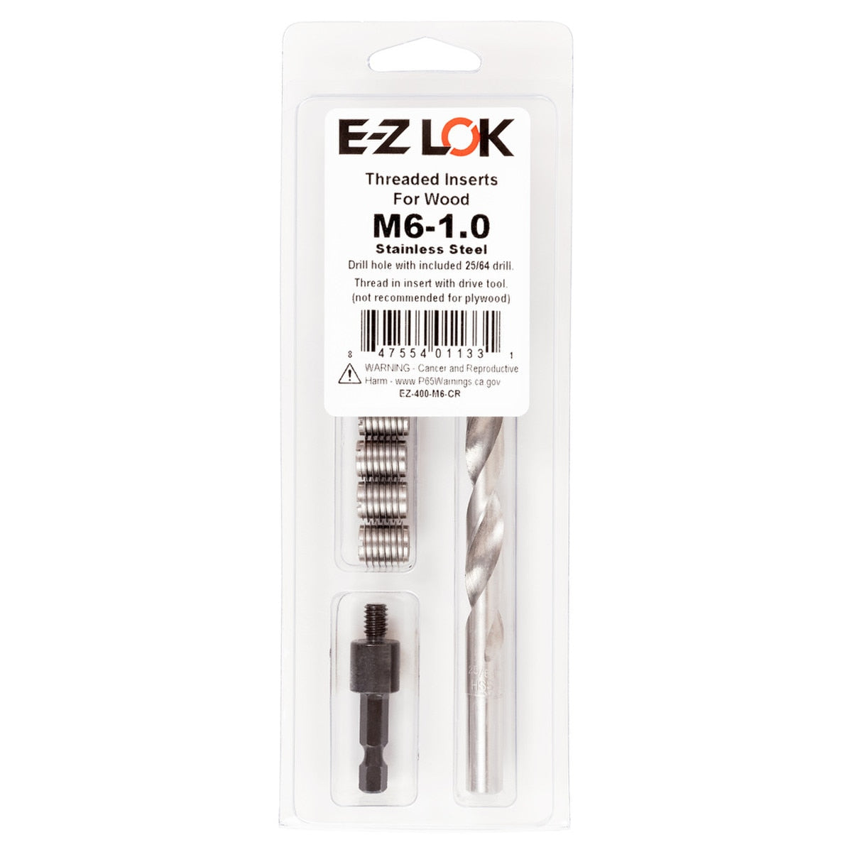 E-Z Knife™ Threaded Insert Installation Kit for Hard Wood - Stainless - M6-1.0