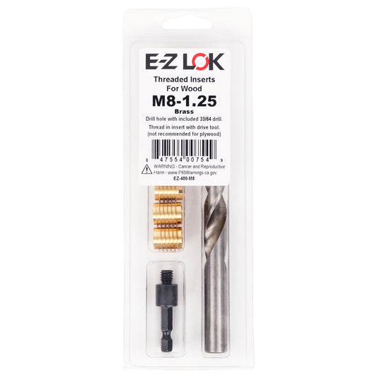 E-Z Knife™ Threaded Insert Installation Kit for Hard Wood - Brass - M8-1.25