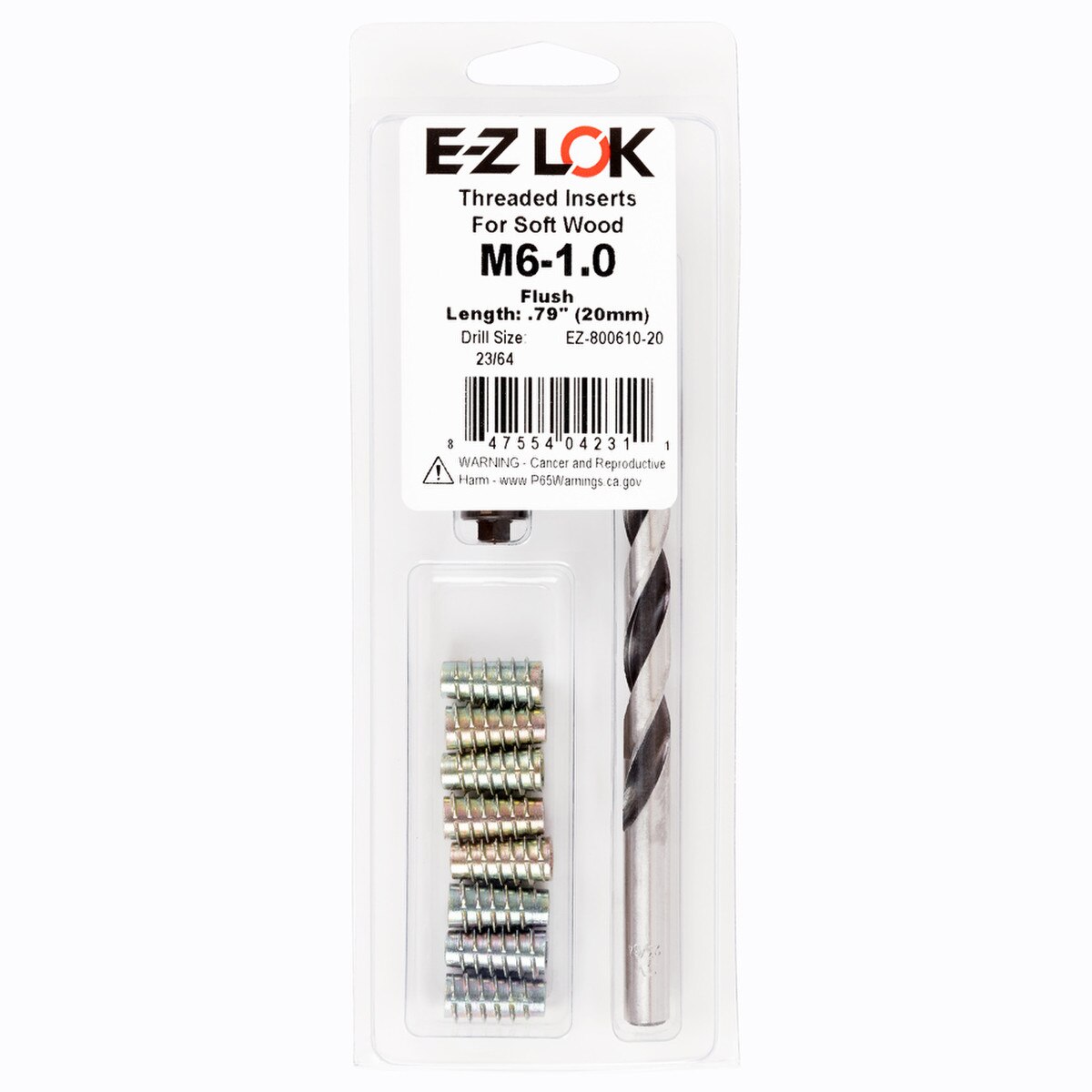 E-Z Hex™ Threaded Insert Installation Kit for Soft Wood - Flush - M6-1.0 x 20mm