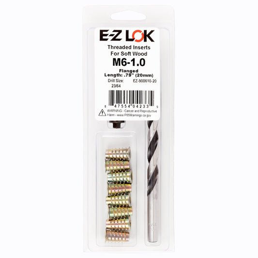 E-Z Hex™ Threaded Insert Installation Kit for Soft Wood - Flanged - M6-1.0 x 20mm