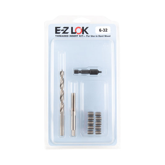 E-Z Knife™ Threaded Insert Installation Kit with Tap for Hard Wood - Stainless - 6-32