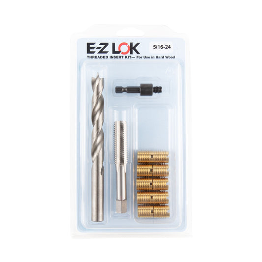 E-Z Knife™ Threaded Insert Installation Kit with Tap for Hard Wood - Brass - 5/16-24