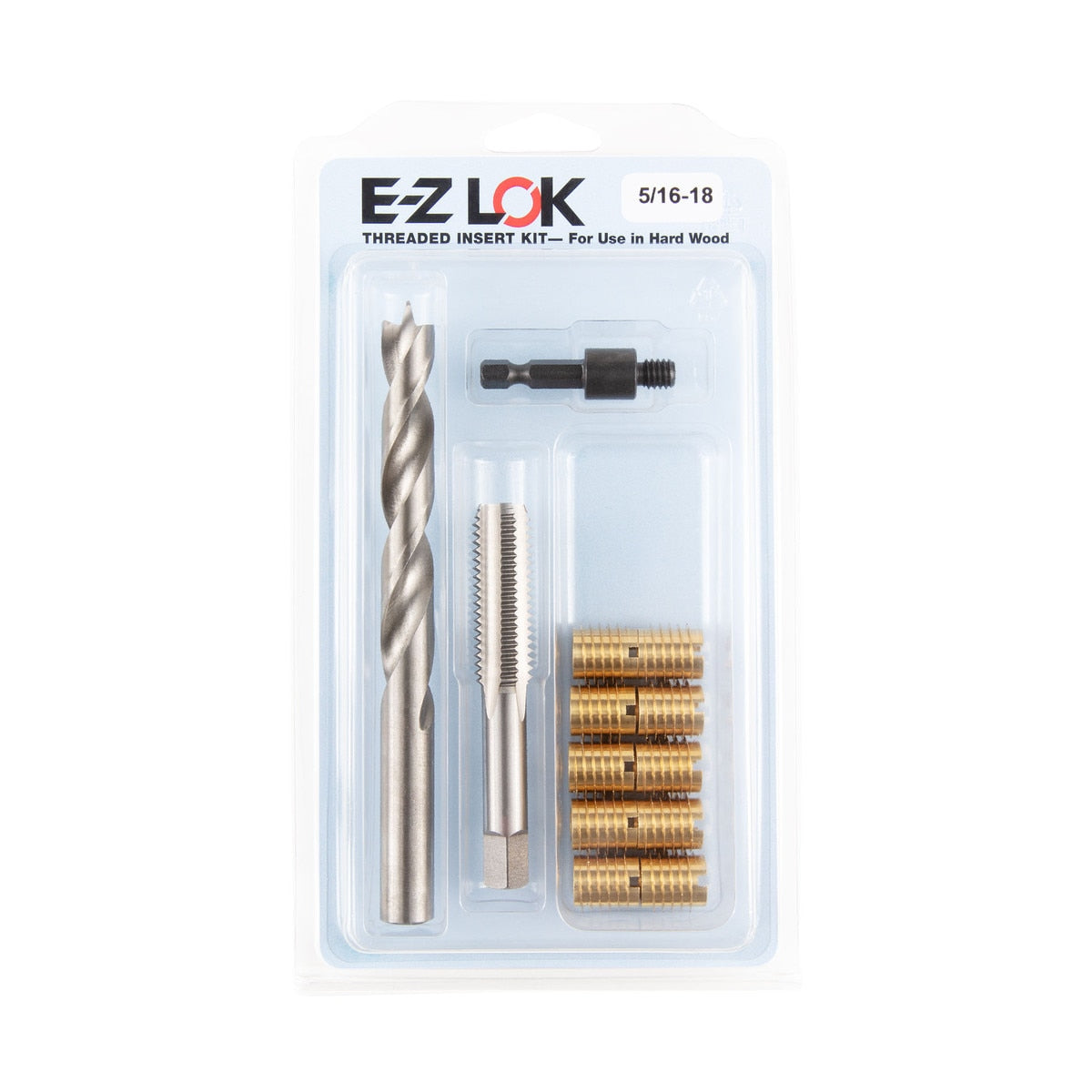 E-Z Knife™ Threaded Insert Installation Kit with Tap for Hard Wood - Brass - 5/16-18