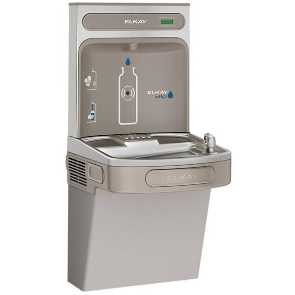 Elkay EZS8WSVRLK ezH2O® Bottle Filling Station with Single ADA Vandal-Resistant Cooler Non-Filtered Refrigerated Light Gray