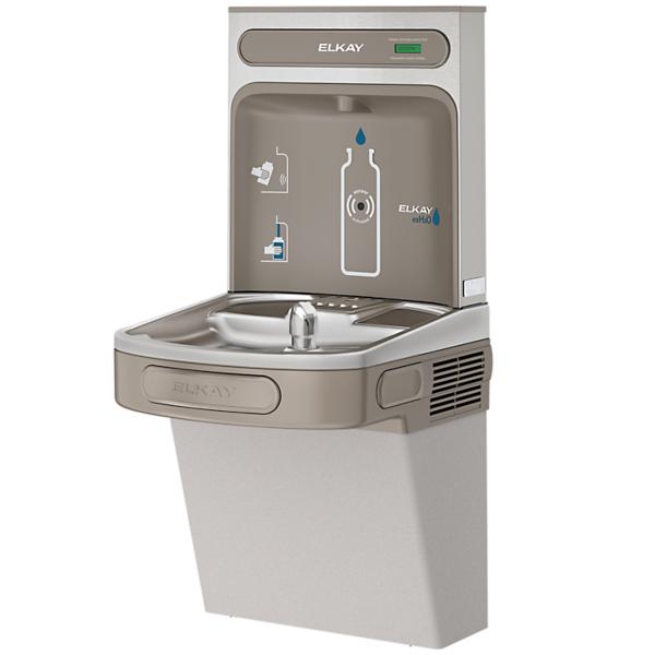 Elkay EZS8WSVRLK ezH2O® Bottle Filling Station with Single ADA Vandal-Resistant Cooler Non-Filtered Refrigerated Light Gray