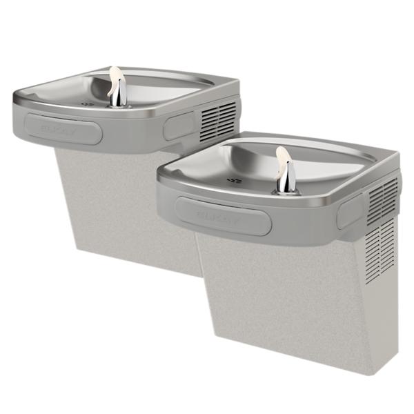Elkay EZSTLDDLC Wall Mount Versatile Bi-level ADA Cooler Non-filtered Non-refrigerated Light Gray Granite