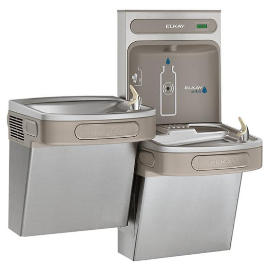 Elkay EZSTLDDWSSK ezH2O® Bottle Filling Station & Versatile Bi-Level ADA Cooler Non-Filtered Non-Refrigerated Stainless