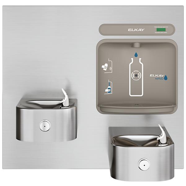 Elkay EZWS-EDFP217K ezH2O® Bottle Filling Station & Integral Soft Sides® Fountain Non-Filtered Non-Refrigerated Stainless