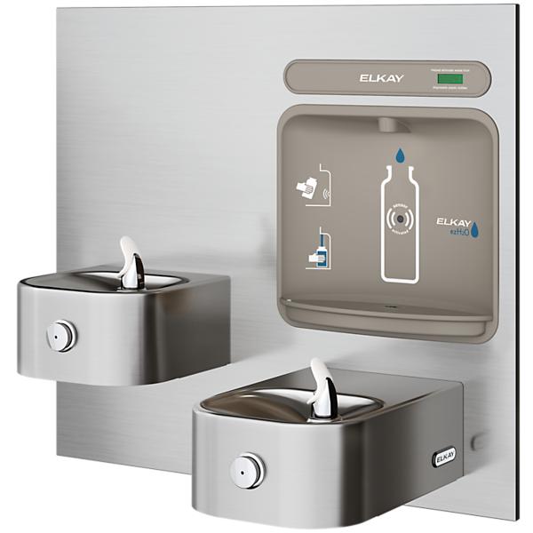 Elkay EZWS-EDFP217K ezH2O® Bottle Filling Station & Integral Soft Sides® Fountain Non-Filtered Non-Refrigerated Stainless