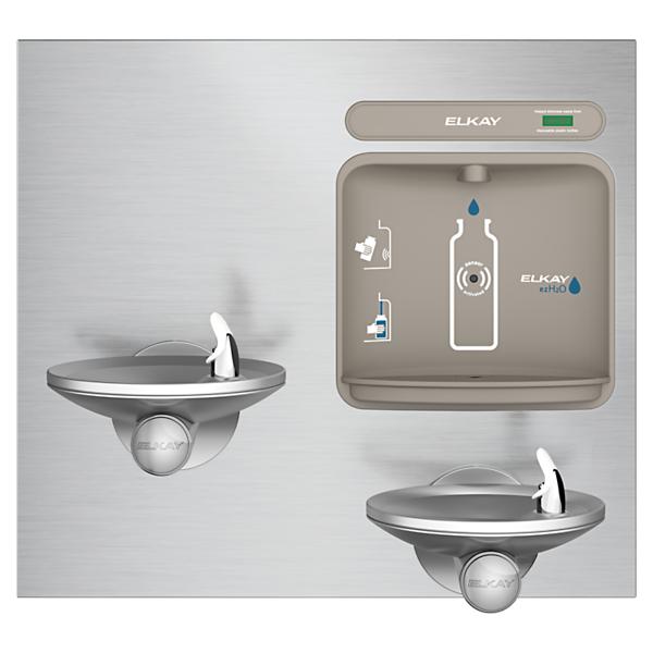 Elkay EZWS-EDFPBM117K ezH2O® Bottle Filling Station with Bi-Level Integral SwirlFlo® Fountain Non-Filtered Non-Refrigerated Stainless