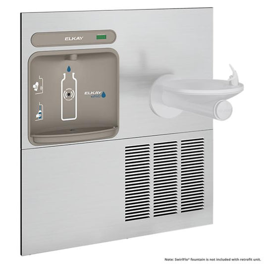 Elkay EZWS-ERPB8-RF ezH2O® Retrofit Bottle Filling Station for SwirlFlo® Fountain Non-Filtered Refrigerated Stainless