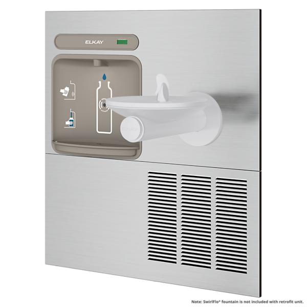 Elkay EZWS-ERPB8-RF ezH2O® Retrofit Bottle Filling Station for SwirlFlo® Fountain Non-Filtered Refrigerated Stainless