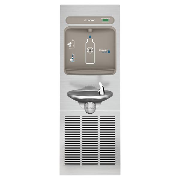 Elkay EZWS-ERPBM8K ezH2O® Bottle Filling Station with Integral SwirlFlo® Fountain Refrigerated Non-Filtered Refrigerated Stainless