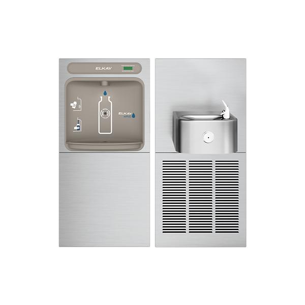 Elkay EZWS-SS8K ezH2O® Bottle Filling Station & Soft Sides® Single Fountain Non-Filtered Refrigerated Stainless