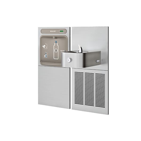 Elkay EZWS-SS8K ezH2O® Bottle Filling Station & Soft Sides® Single Fountain Non-Filtered Refrigerated Stainless