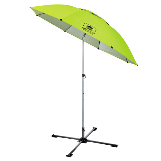 Ergodyne 12969 SHAX 6199 Lightweight Work Umbrella and Stand Kit  (Lime)