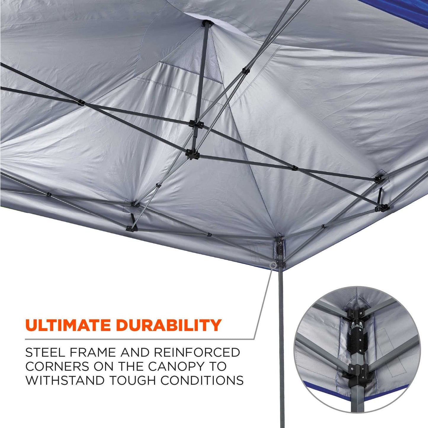 Ergodyne 12982 SHAX 6052 Heavy-Duty Pop-Up Tent Kit + Mesh Windows - 10ft x 10ft Single (Blue)