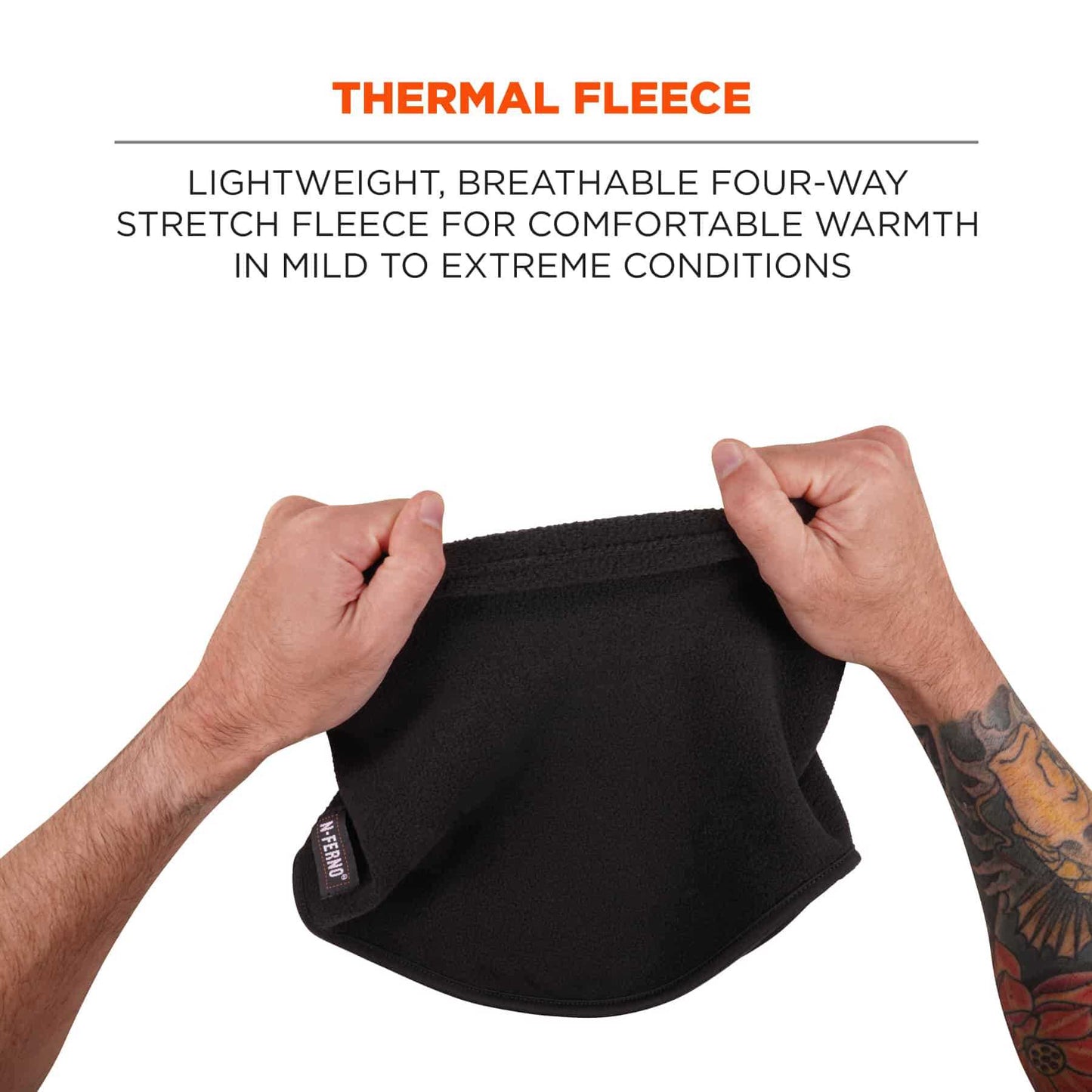 Ergodyne 16960 N-Ferno 6960 Fleece Neck Gaiter  (Black)