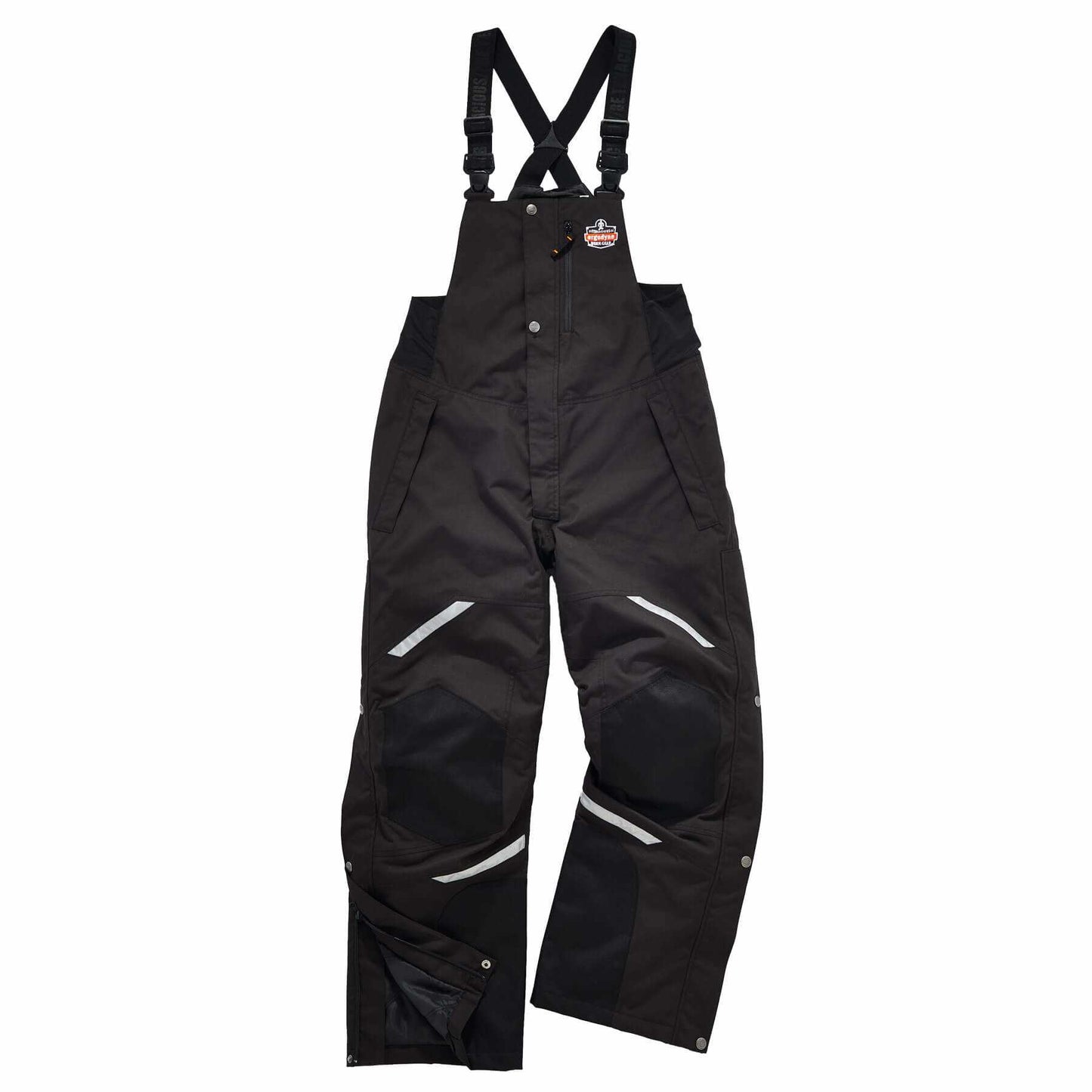 Ergodyne 41218 N-Ferno 6471 Insulated Bib Overalls - Heavy-Duty 500D Nylon Shell 4XL (Black)