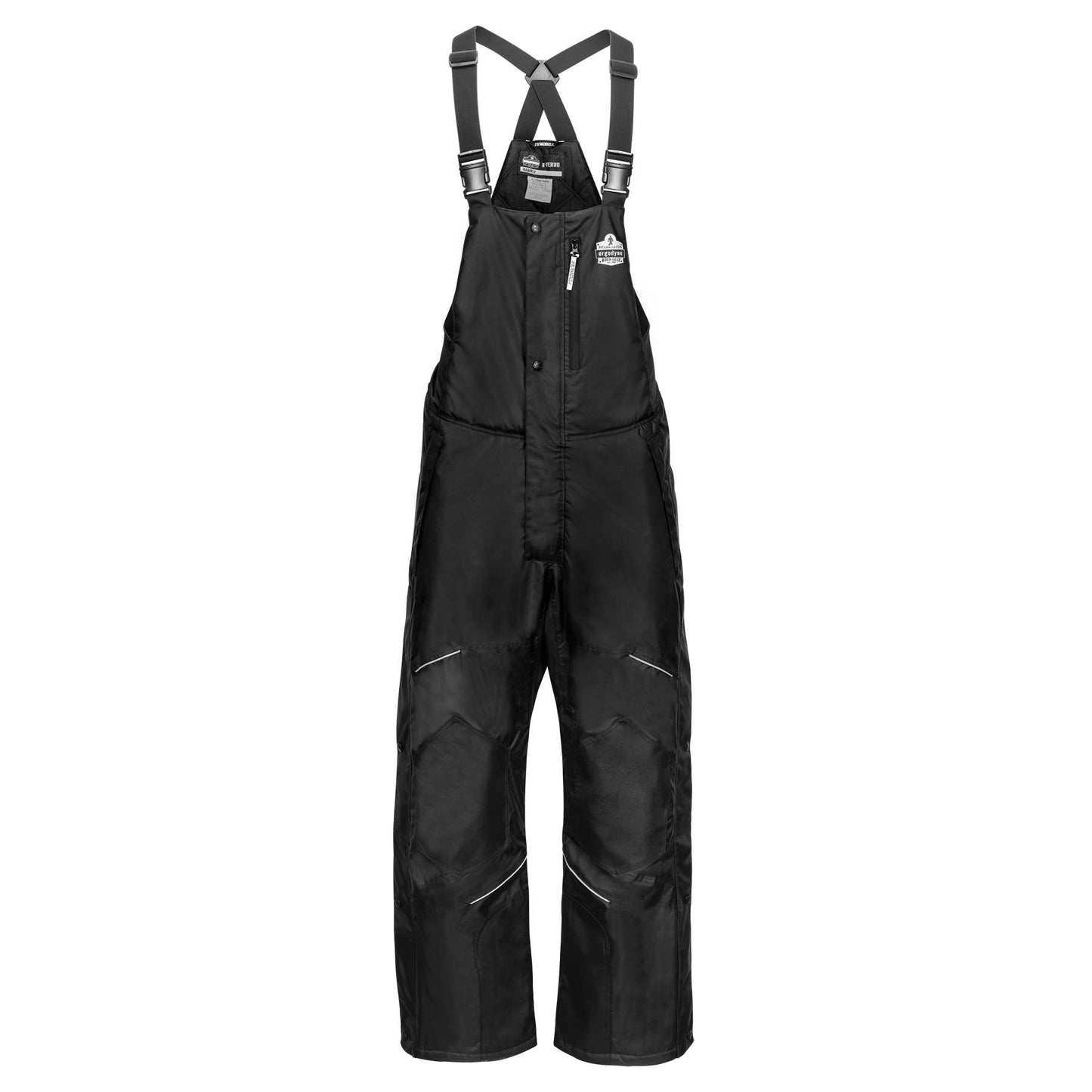 Ergodyne 41223 N-Ferno 6472 Insulated Bib Overalls - 300D Oxford Shell M (Black)