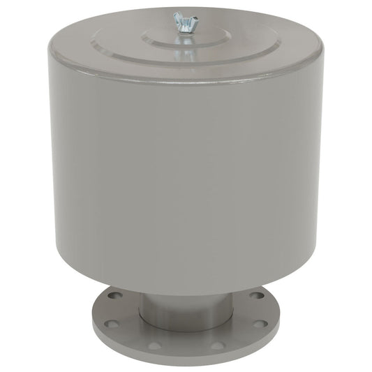 Solberg F-245P-500F Inlet Filter Silencer, 5" Flange Connection, 850 CFM, 5 Micron Polyester Element