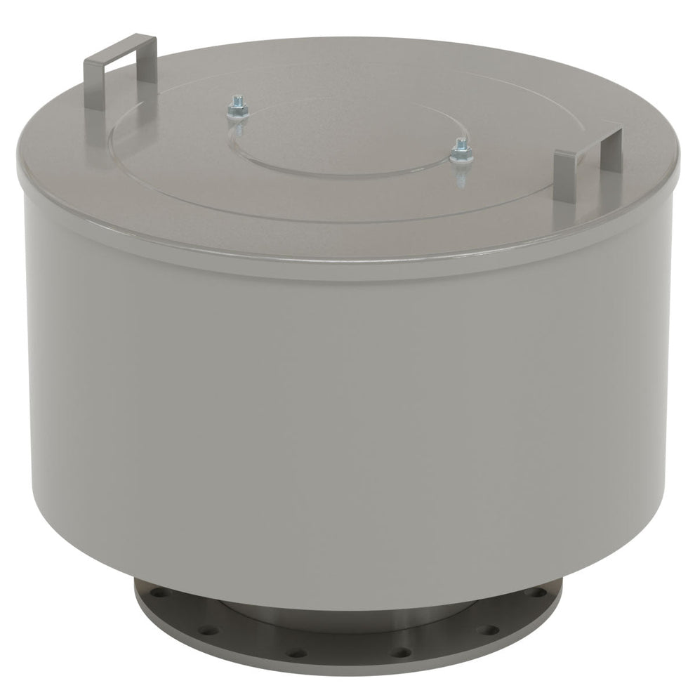 Solberg F-385P-1000F Inlet Filter Silencer, 10" Flange Connection, 2500 CFM, 5 Micron Polyester Element