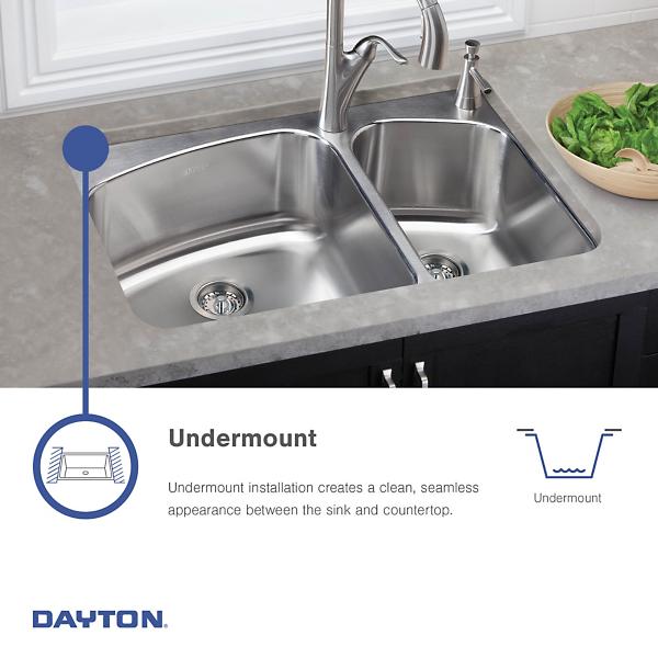 Elkay DXUH1210 Dayton® Stainless Steel 14-1/2" x 12-1/2" x 6-1/2" Single Bowl Undermount Bar Sink