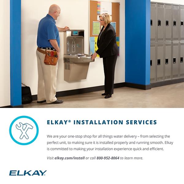 Elkay LZS8WSLK ezH2O® Bottle Filling Station with Single ADA Cooler Filtered Refrigerated Light Gray