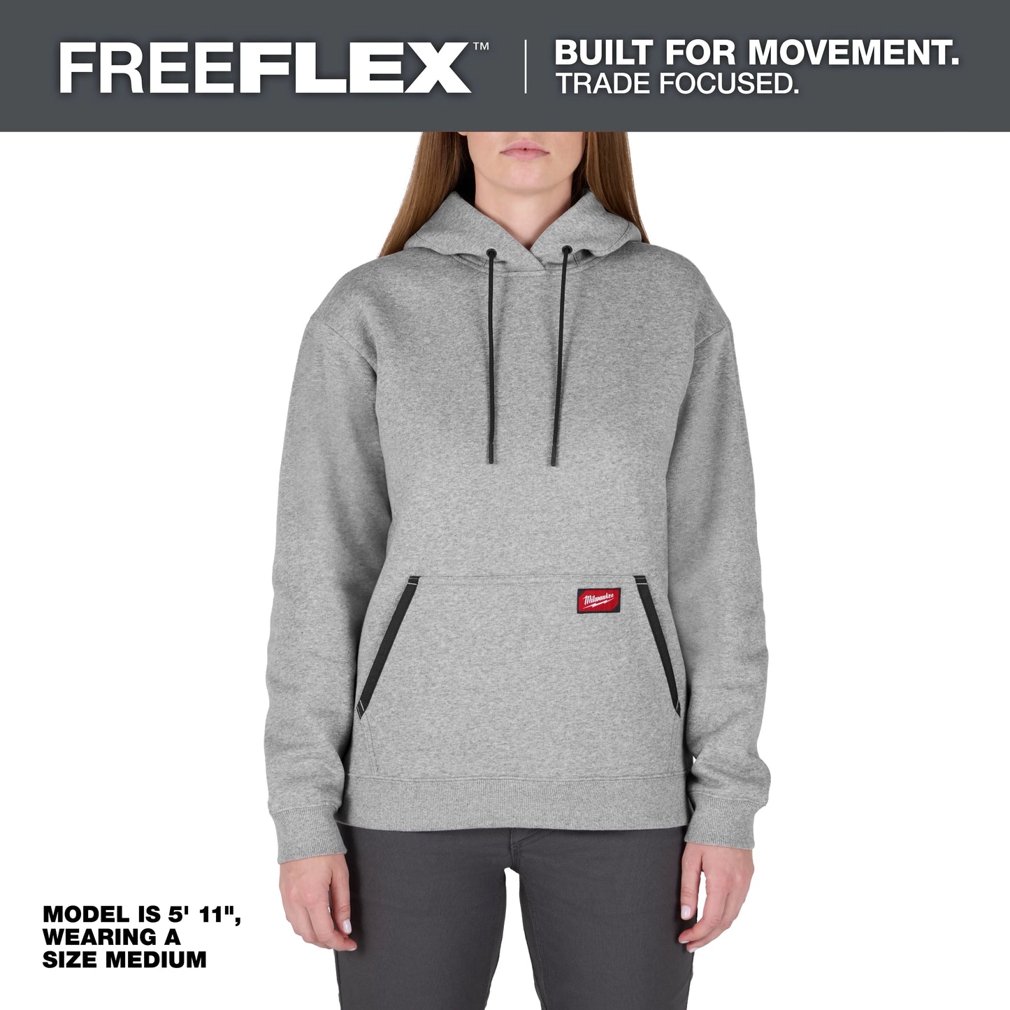 Milwaukee Tool F251G-2X Women's FREEFLEX Pullover Hoodie (2XL), 1 EA