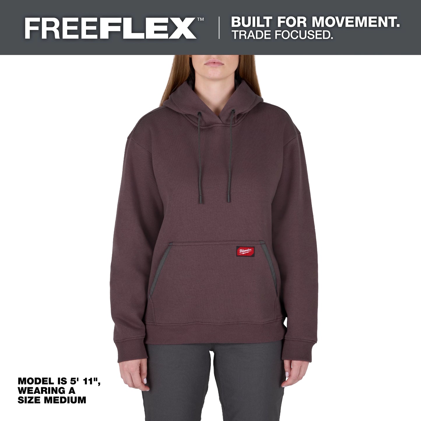 Milwaukee Tool F251P-M Women's FREEFLEX Pullover Hoodie (Medium), 1 EA