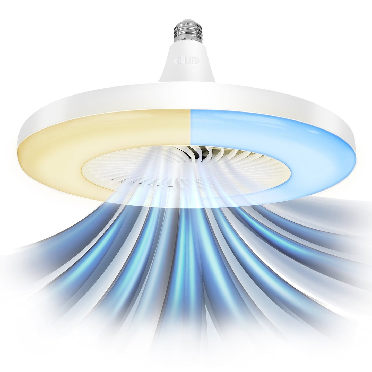 Feit Electric FAN4000/2CCT/LED 45W (300W Replacement) Selectable White E26 Base 2-In-1 LED Light Bulb + Fan