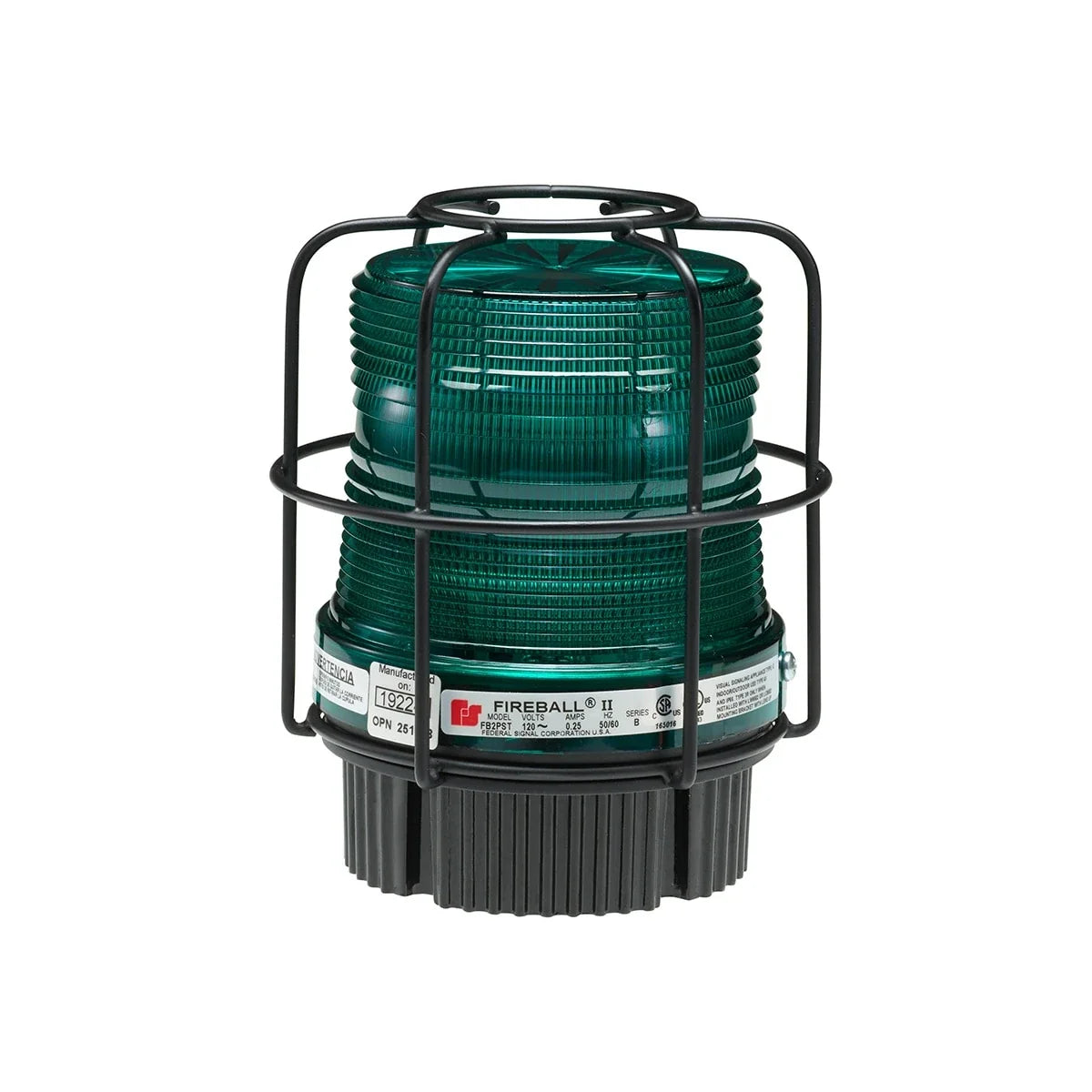 Federal Signal FB2LEDX-CN-120-240G Fireball LED Hazardous Location Single And Quad Color Warning Lights, Green
