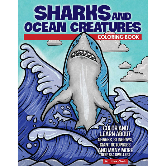 Paradise Clay FCP098 Sharks and Ocean Creatures - Coloring Book