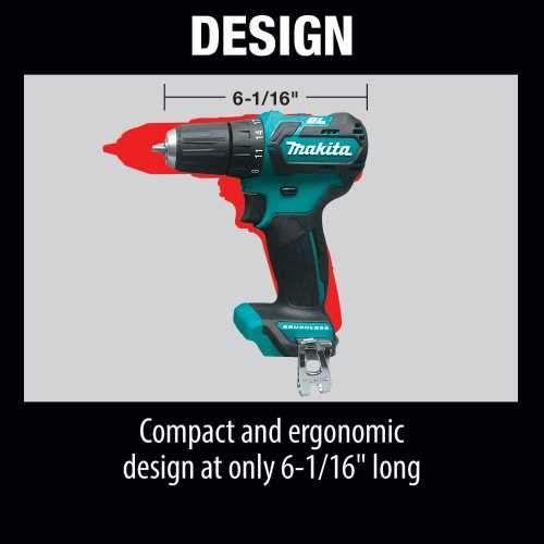 Makita FD07Z 12V max CXT® Lithium‘Ion Brushless Cordless 3/8" Driver‘Drill, Tool Only