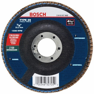 Bosch FD29450120 Flap Disc T29, 4.5X7/8, Z120G