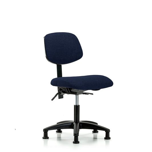 Blue Ridge Ergonomics FDHCH-RG-T0-A0-RG-F45 Rutledge Fabric Chair - Desk Height with Stationary Glides in Navy Fabric